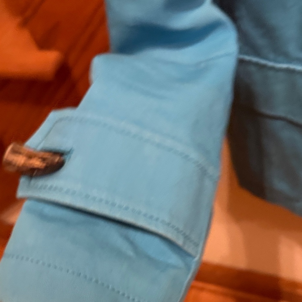 Burberry Bright Aqua Blue Hooded Toggle Coat - Picture 3 of 13